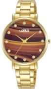 Lorus Damklocka RG230VX9 Ladies Brun/Gulguldtonat stål Ø32 mm