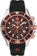 Swiss Alpine Military Herrklocka 7040.9856 Nautilus Chrono Brun/Gummi