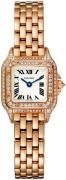 Cartier Damklocka WJPN0020 Panthere De Vit/18 karat roséguld 25x21 mm