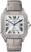 Cartier WJSA0006 Santos De Silverfärgad/Läder