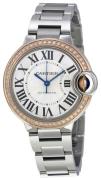 Cartier Damklocka WE902080 Ballon Blue Silverfärgad/Stål Ø33 mm