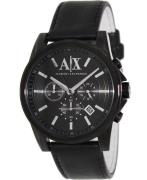 Armani Exchange Smart Herrklocka AX2098 Svart/Läder Ø45 mm