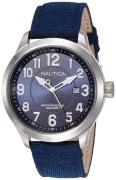 Nautica Ncc 01 Herrklocka NAI10501G Blå/Läder Ø44 mm