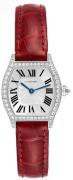 Cartier Tortue Damklocka WA501007 Silverfärgad/Läder