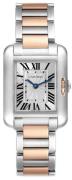 Cartier Tank Anglaise Damklocka W5310036 Silverfärgad/18 karat