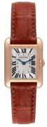 Cartier Tank Anglaise Damklocka W5310027 Silverfärgad/Läder