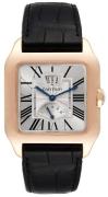 Cartier Santos Dumont Herrklocka W2020067 Silverfärgad/Läder