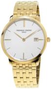 Frederique Constant Slimline Herrklocka FC-220V5S5B Vit/Gulguldtonat