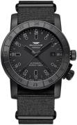 Glycine Airman Herrklocka GL0070 Svart/Textil Ø42 mm