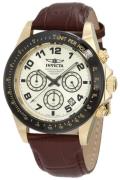 Invicta Speedway Herrklocka 10709 Champagnefärgad/Läder Ø43 mm