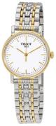 Tissot Damklocka T109.210.22.031.00 T-Classic Vit/Gulguldtonat stål