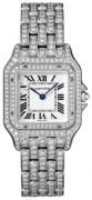 Cartier Damklocka HPI01130 Panthere De Silverfärgad/18 karat vitt