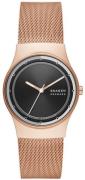 Skagen Damklocka SKW3023 Sol Svart/Roséguldstonat stål Ø34 mm