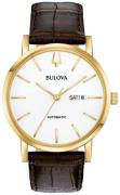 Bulova Herrklocka 97C107 Dress Vit/Läder Ø42 mm