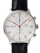 IWC Herrklocka IW371401 Portuguese Silverfärgad/Läder Ø40.9 mm