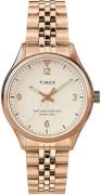 Timex Damklocka TW2T36500 Beige/Roséguldstonat stål Ø34 mm