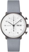 Junghans Herrklocka 27/4008.04 Max Bill Vit/Läder Ø40 mm