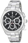 Alpina Herrklocka AL-760BS5AQ6B Alpiner Svart/Stål Ø44 mm