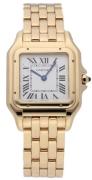 Cartier Damklocka WGPN0009 Panthere De Silverfärgad/18 karat gult