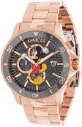 Invicta Herrklocka 39520 Disney Grå/Roséguldstonat stål Ø48 mm