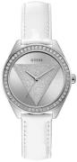 Guess Damklocka W0884L2 Tri Glitz Silverfärgad/Läder Ø36.5 mm