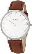 Cluse Damklocka CL18210 La Boheme Vit/Läder Ø38 mm