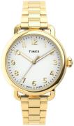 Timex Damklocka TW2U13900 Standard Vit/Gulguldtonat stål Ø34 mm