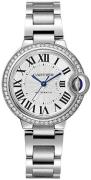 Cartier Damklocka W4BB0023 Ballon Bleu De Silverfärgad/Stål Ø33 mm