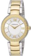 Versace Damklocka VNC090014 Leda Lady Silverfärgad/Guldtonat stål