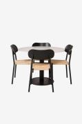Venture Home - Matgrupp Razzia med 4 stolar Polly - Vit - Matgrupper -...