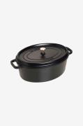 Staub - Gryta La Cocotte oval 37 cm, 8 L - Svart - Grytor & kastruller...