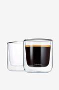 Blomus - Espressoglas Nero 200 ml 2 pack - Transparent - Koppar & mugg...