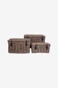 House Nordic - Förvaringskorgar Arlington, 3-pack - Brun - Småförvarin...