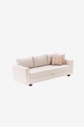 Hanah Home - 3-sits bäddsoffa Aly - Vit - 3-sits soffor - Från Homeroo...