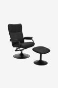 Loft24 - Vilstol med pall Istad - Svart - Fåtöljer - Från Homeroom