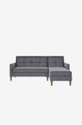 Dorel Home - Schäslong Bäddsoffa med förvaring Lilly - Grå - Bäddsoffo...
