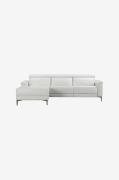 Loft24 - Hörn Soffa 3 Sits 1 Recliner Vänster Elektrisk Lund - Vit - 3...