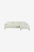 Loft24 - Hörn Soffa 3 Sits 1 Recliner Höger Elektrisk Lund - Vit - 3-s...