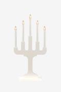 Konstsmide - Ljusstake trä 5 glödlampor - Vit - Adventsljusstakar - Fr...