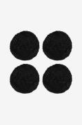 Skinnwille - Fårskinnsdyna rund Curly 4-pack - Svart - Sittkuddar & st...