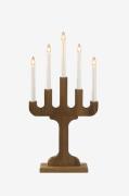 Konstsmide - Ljusstake trä 5L - Brun - Adventsljusstakar - Från Homero...