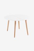 Kave Home - OAKLAND bord 120(200)x120 cm - Vit - Matbord - Från Homero...