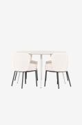 Venture Home - Plaza matbord med Agnes matstol - Vit - Matgrupper - Fr...