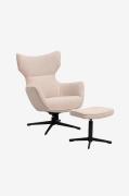 Rowico Home - Jenkins fåtölj med fotpall - Beige - Fåtöljer - Från Hom...