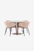 Venture Home - Lycke matbord med Evelina matstol - Beige - Matgrupper ...