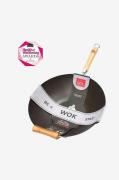 Dexam - Wok Wok Star Pre-Seasoned 36cm med bambuhandtag - Svart - Stek...