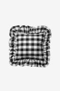 Midnatt - Kuddfodral med volang Gingham - Flerfärgad - Prydnadskuddar ...