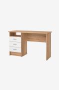 Tvilum - Function Plus Desk 3 lådor rundat handtag - Brun - Skrivbord ...