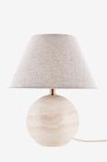 Globen Lighting - Bordslampa Castello 35 Beige travertin - Beige - Bor...