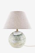 Globen Lighting - Bordslampa Castello 35 Beige travertin - Grön - Bord...